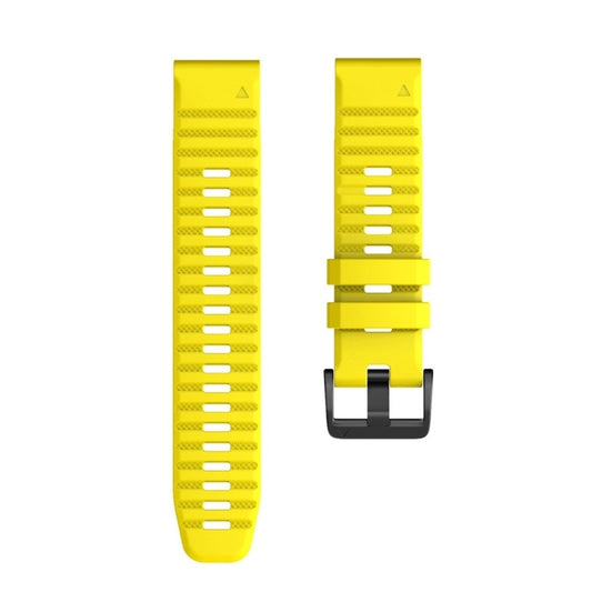 For Garmin Fenix 7 Silicone Watch Band(Yellow) by buy2fix