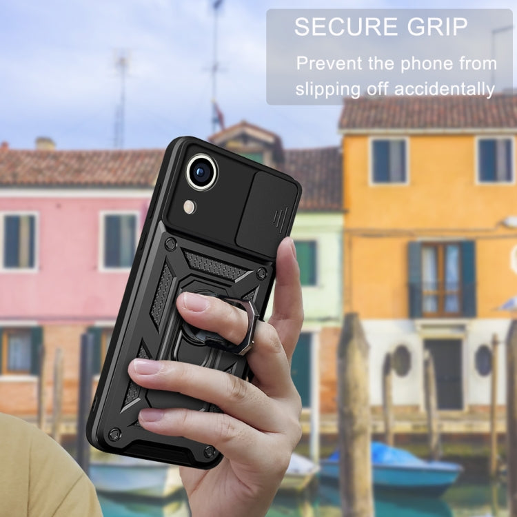 For Samsung Galaxy A03 Core Sliding Camera Cover Design TPU+PC Phone Case(Red) by buy2fix