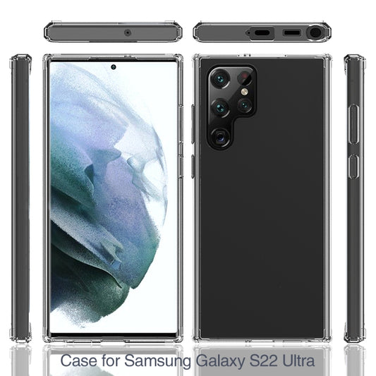 For Samsung Galaxy S22 Ultra 5G Shockproof Scratchproof TPU + Acrylic Phone Case(Black) by buy2fix