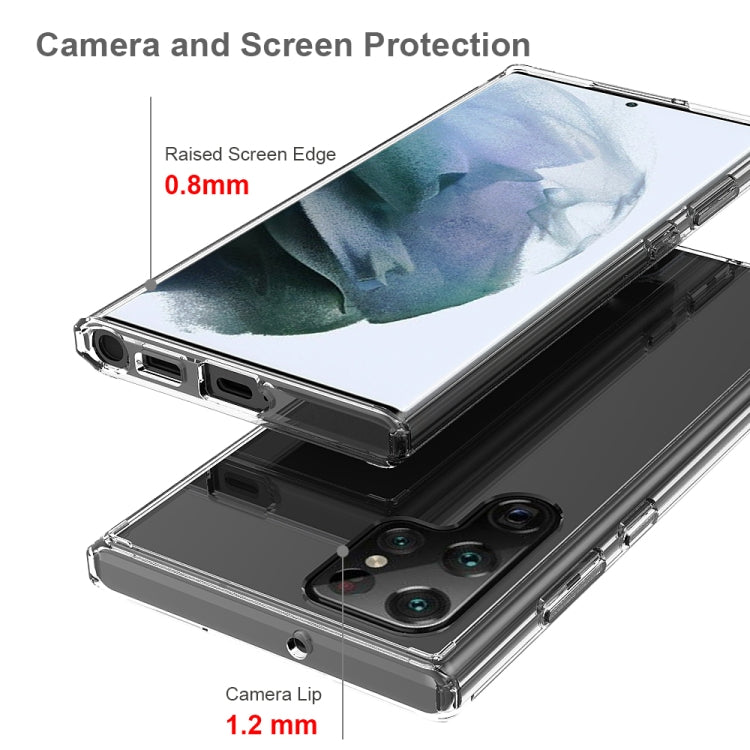 For Samsung Galaxy S22 Ultra 5G Shockproof Scratchproof TPU + Acrylic Phone Case(Black) - Galaxy S22 Ultra 5G Cases by buy2fix | Online Shopping UK | buy2fix