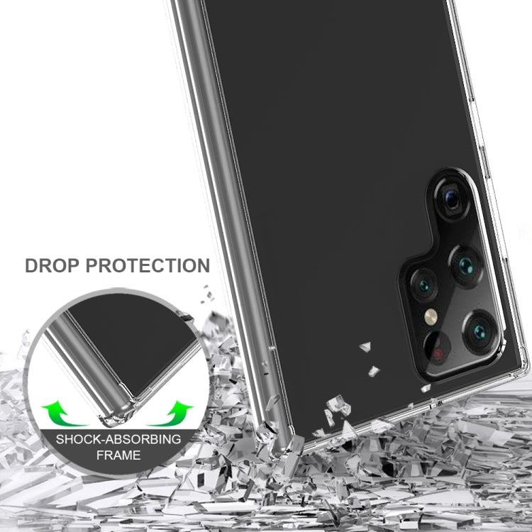 For Samsung Galaxy S22 Ultra 5G Shockproof Scratchproof TPU + Acrylic Phone Case(Black) - Galaxy S22 Ultra 5G Cases by buy2fix | Online Shopping UK | buy2fix