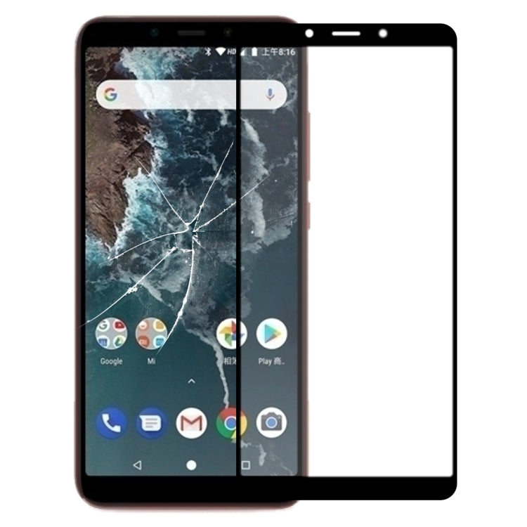 Front Screen Outer Glass Lens with OCA Optically Clear Adhesive for Xiaomi Mi 6X(Black) - LCD Related Parts by buy2fix | Online Shopping UK | buy2fix