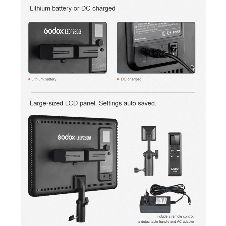 Godox LEDP260C LED Video Shoot Light - by Godox | Online Shopping UK | buy2fix