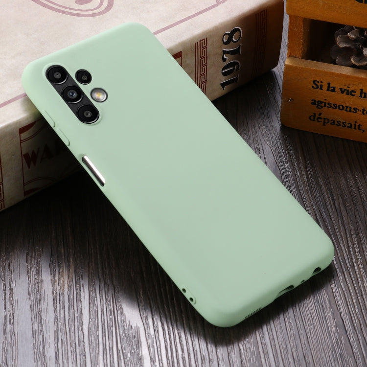 For Samsung Galaxy A13 4G Pure Color Liquid Silicone Phone Case(Green) by buy2fix