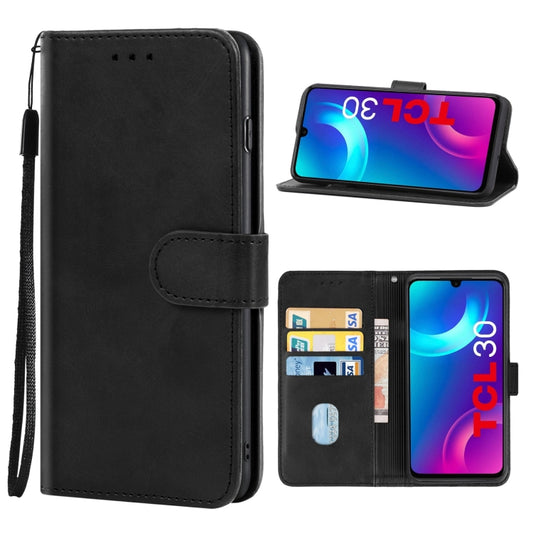 Leather Phone Case For TCL 30(Black) - TCL by buy2fix | Online Shopping UK | buy2fix