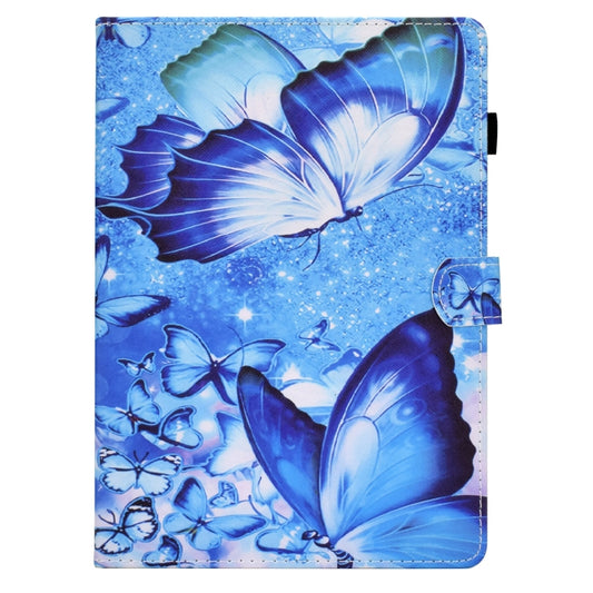 Sewing Pen Slot Leather Tablet Case For iPad 9.7 2018 & 2017(Butterflies) by buy2fix