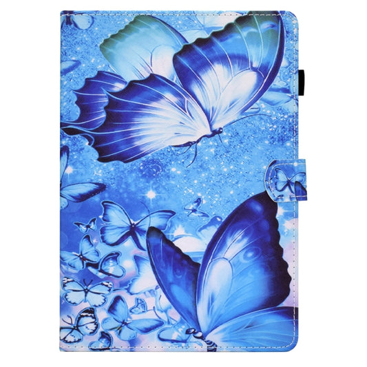 For iPad 10.2 2020 & 2019 Sewing Pen Slot Leather Tablet Case(Butterflies) by buy2fix
