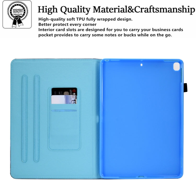 For iPad 10.2 2020 & 2019 Sewing Pen Slot Leather Tablet Case(Butterflies) by buy2fix