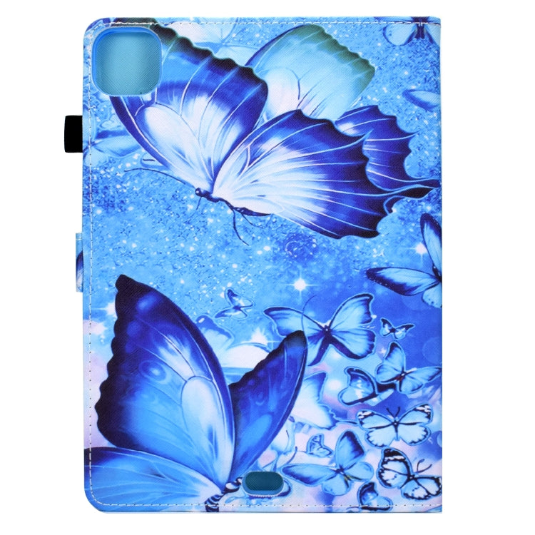 For iPad Pro 11 2022 / 2021 / 2020 Sewing Pen Slot Leather Tablet Case(Butterflies) - iPad Pro 11 (2022/2021) Cases by buy2fix | Online Shopping UK | buy2fix