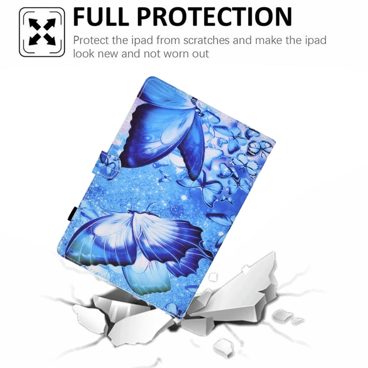 For iPad Pro 11 2022 / 2021 / 2020 Sewing Pen Slot Leather Tablet Case(Butterflies) - iPad Pro 11 (2022/2021) Cases by buy2fix | Online Shopping UK | buy2fix