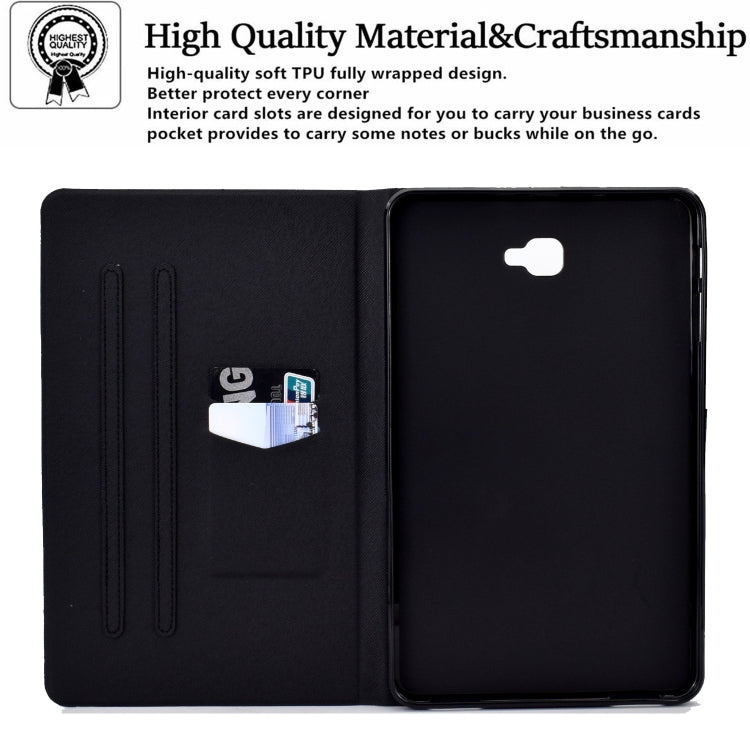 For Samsung Galaxy Tab A 10.1 2016 Electric Pressed TPU Leather Tablet Case(Water Droplets) - Amazon by buy2fix | Online Shopping UK | buy2fix
