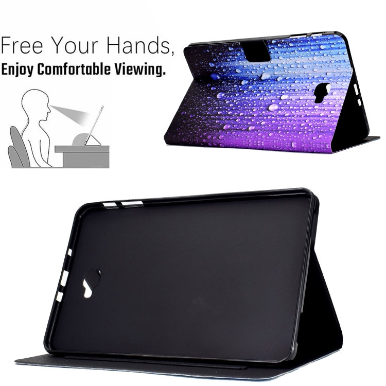 For Samsung Galaxy Tab A 10.1 2016 Electric Pressed TPU Leather Tablet Case(Water Droplets) - Amazon by buy2fix | Online Shopping UK | buy2fix