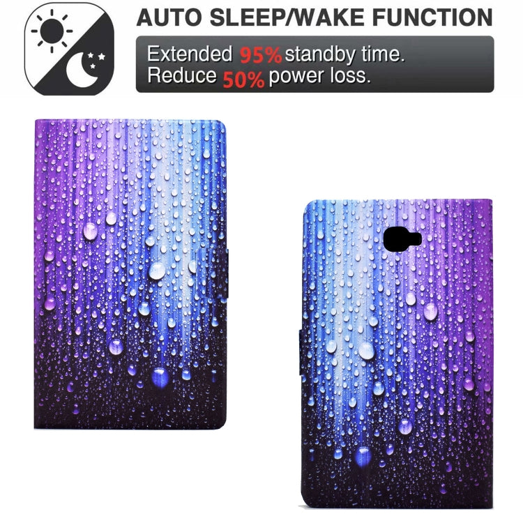 For Samsung Galaxy Tab A 10.1 2016 Electric Pressed TPU Leather Tablet Case(Water Droplets) - Amazon by buy2fix | Online Shopping UK | buy2fix
