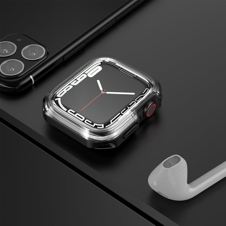 Transparent Two-color Armor Case For Apple Watch Series 6 & SE & 5 & 4 40mm(Black) by buy2fix