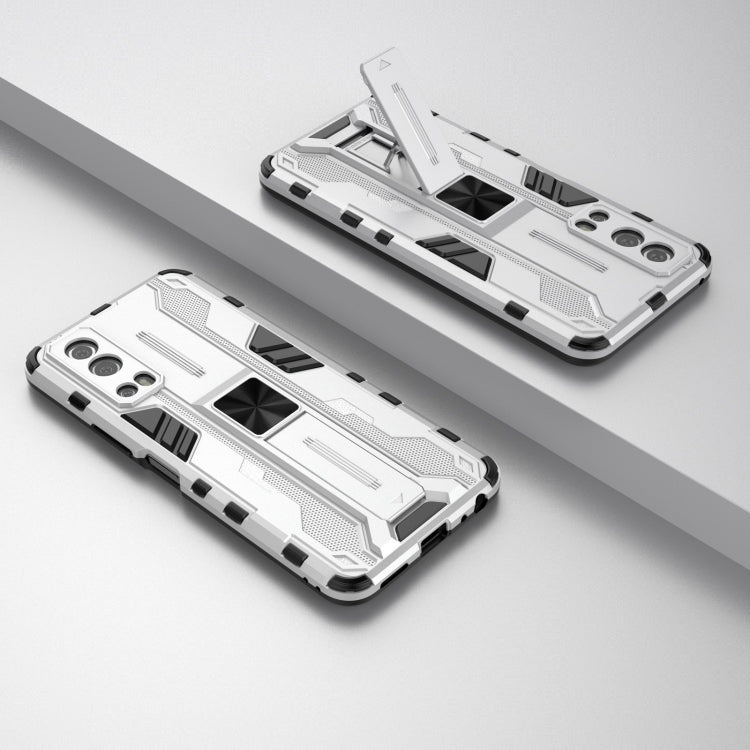 For vivo iQOO Z3 5G Supersonic PC + TPU Shock-proof Phone Case with Holder(Silver) - vivo Cases by buy2fix | Online Shopping UK | buy2fix