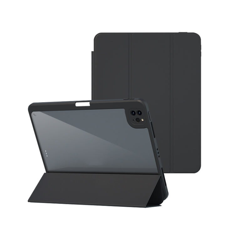 For iPad mini 6 / mini 2024 Magnetic Split Leather Smart Tablet Case(Black) - iPad mini 6 Cases by buy2fix | Online Shopping UK | buy2fix