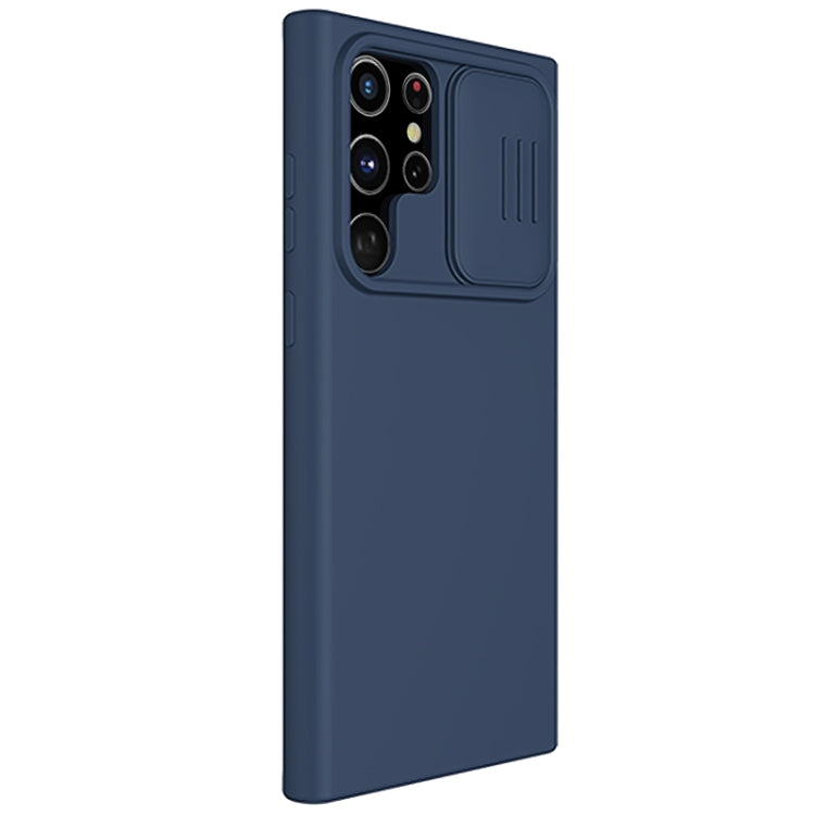 For Samsung Galaxy S22 Ultra 5G NILLKIN CamShield Liquid Silicone + PC Phone Case(Blue) - Galaxy S22 Ultra 5G Cases by NILLKIN | Online Shopping UK | buy2fix