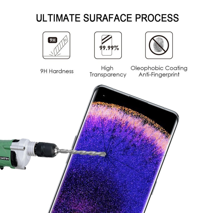 3D Curved Edge Full Screen Tempered Glass Film For OPPO Find X5(Black) - OPPO & vivo Accessories by buy2fix | Online Shopping UK | buy2fix