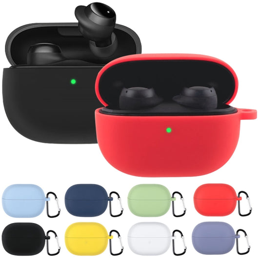 For Xiaomi Redmi Buds 3 Lite Silicone Earphone Protective Case with Hook(Black) by buy2fix