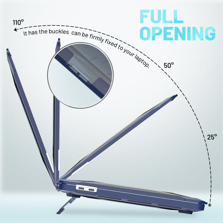 PC + TPU Honeycomb Laptop Protective Case For MacBook Pro 13.3 inch A2338 / A2289 / A2251 (2020)(Sapphire Blue) by buy2fix