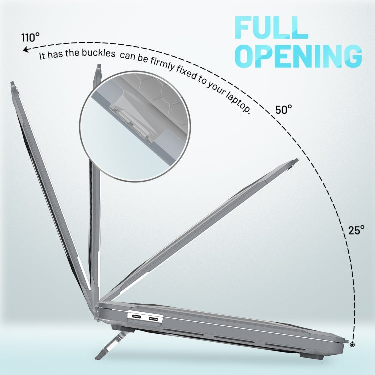 PC + TPU Honeycomb Laptop Protective Case For MacBook Pro 13.3 inch A2338 / A2289 / A2251 (2020)(Star Gray) by buy2fix