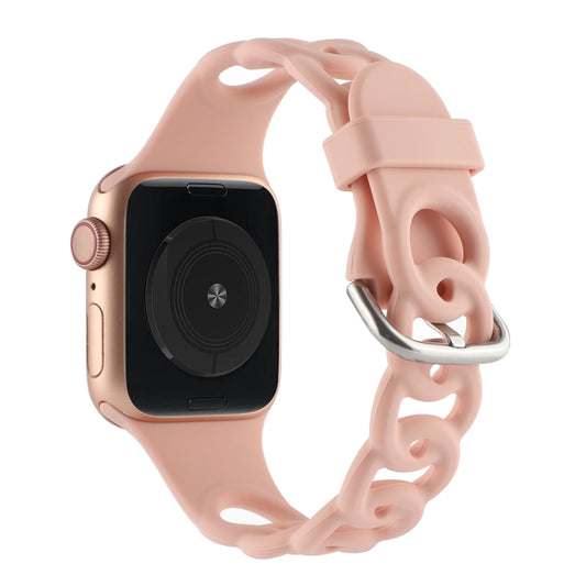 Hollow Out Silicone Watch Band For Apple Watch Series 9&8&7 41mm / SE 3&SE 2&6&SE&5&4 40mm / 3&2&1 38mm(12) by buy2fix