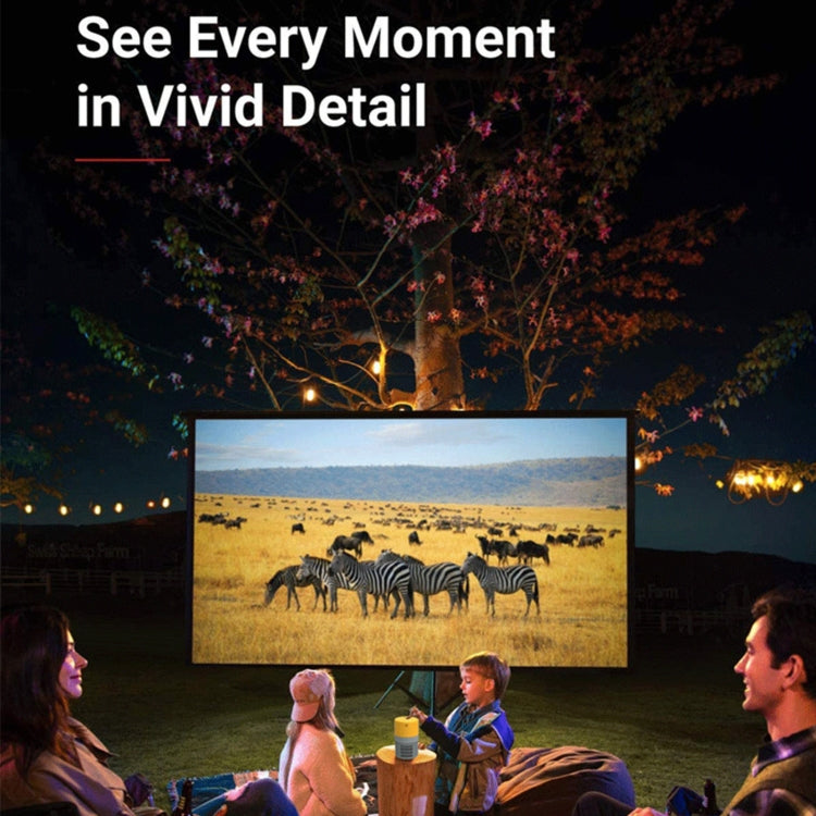 T400 100 inch Screen 3000 Lumens LED Mini Projector, Plug Type:UK Plug(Grey Yellow) by buy2fix