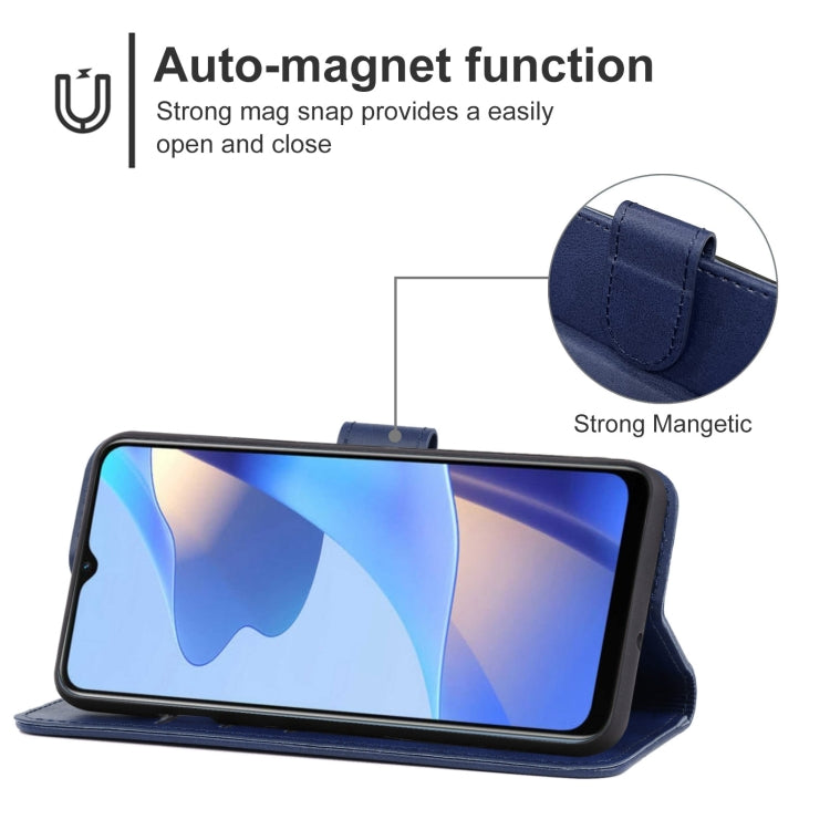 Leather Phone Case For OPPO A16s(Blue) - OPPO Cases by buy2fix | Online Shopping UK | buy2fix
