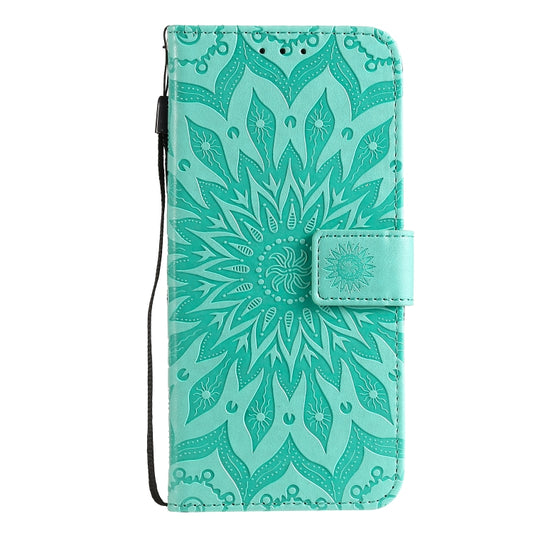 For Galaxy A51 Sun Print Horizontal Flip Protective Case with Holder & Card Slots & Wallet(Green) by buy2fix