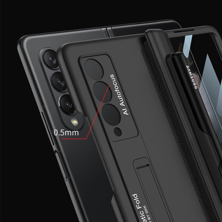 For Samsung Galaxy Z Fold3 5G GKK Integrated Magnetic Full Coverage Phone Flip Case with Pen Slot(Black) - Galaxy Phone Cases by GKK | Online Shopping UK | buy2fix