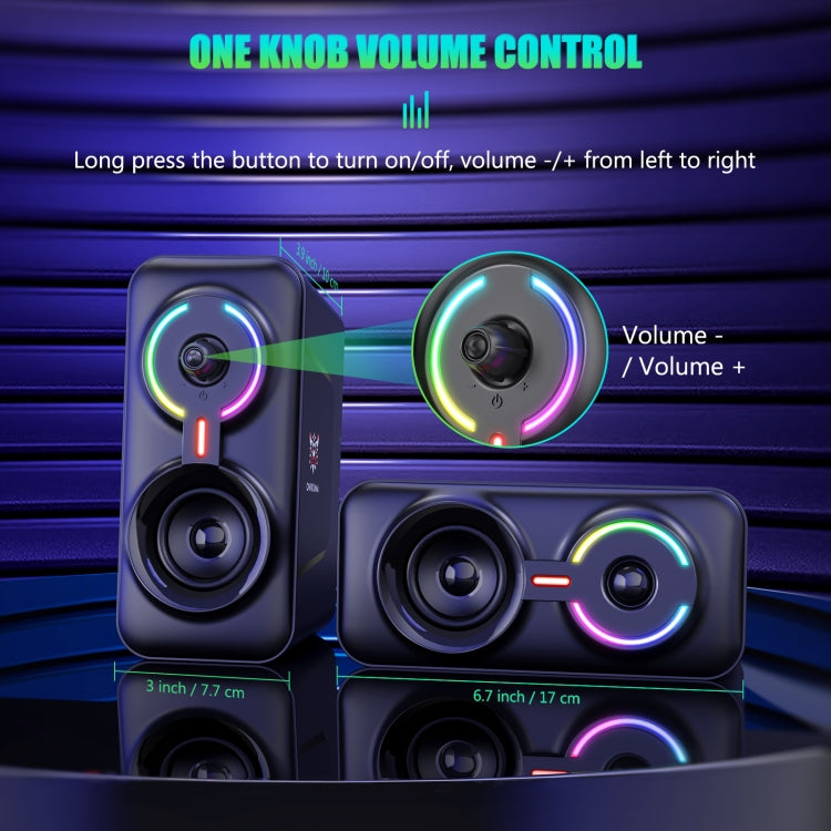ONIKUMA L6 RGB Lighting Computer Audio with Bluetooth Function(Black) - by ONIKUMA | Online Shopping UK | buy2fix