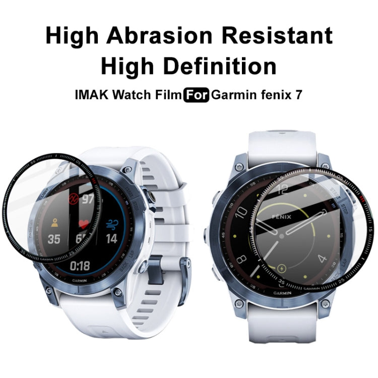 For Garmin Fenix 7 IMAK Plexiglass HD Watch Protective Film - Screen Protector by imak | Online Shopping UK | buy2fix