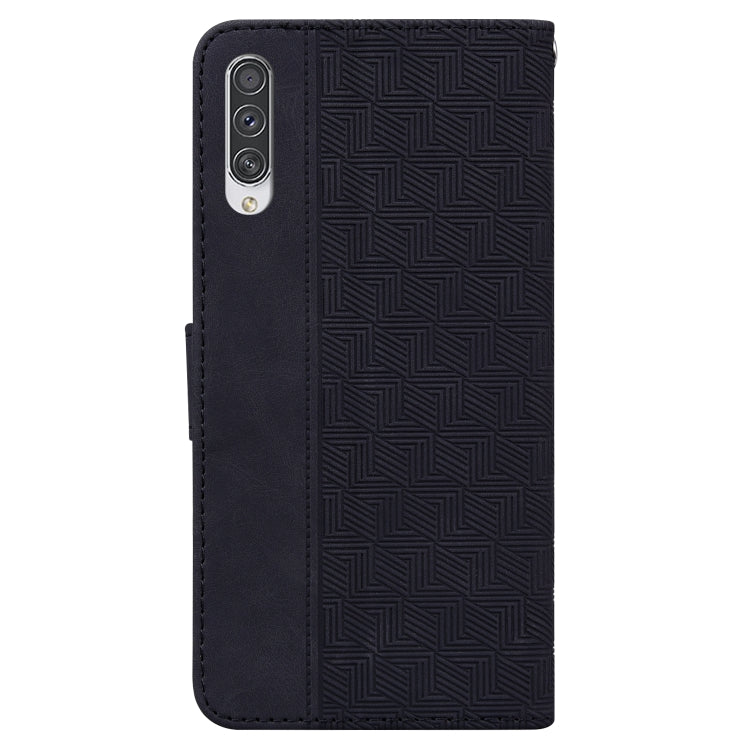 For Samsung Galaxy A70 / A70s Geometric Embossed Leather Phone Case(Black) - Galaxy Phone Cases by buy2fix | Online Shopping UK | buy2fix