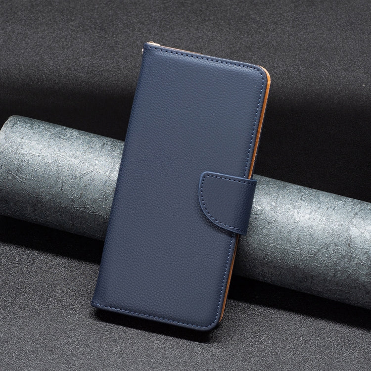 For Samsung Galaxy A23 5G Litchi Texture Pure Color Leather Phone Case(Dark Blue) - Galaxy Phone Cases by buy2fix | Online Shopping UK | buy2fix