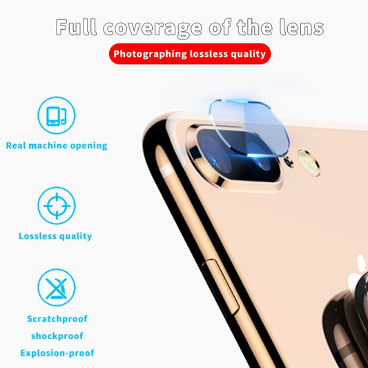 For iPhone 8 Plus / 7 Plus 9D Transparent Rear Camera Lens Protector Tempered Glass Film by buy2fix