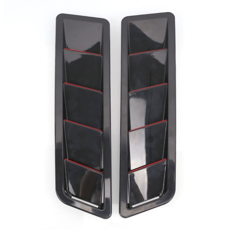 SSW007A-BK-R Black 2 in 1 Car Air Intake Scoop Bonnet Hood Vent Louver Cooling Panel Trim Set by buy2fix