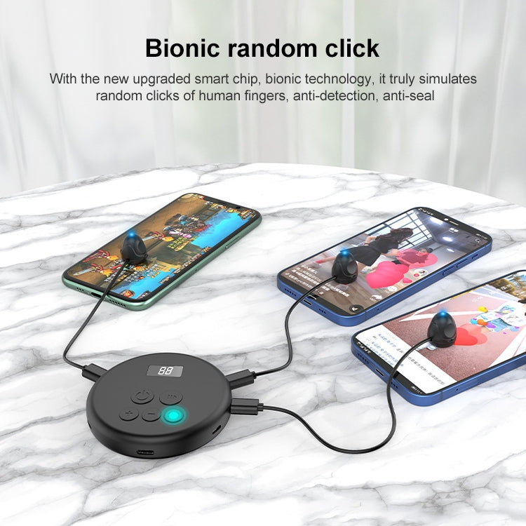 G30 Universal Digital Display Like Device Mobile Phone Automatic Screen Clicker, Style:One Machine with Three Head(Black) by buy2fix