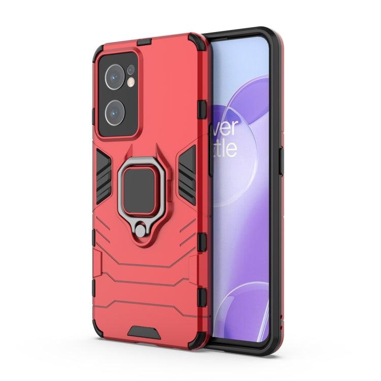 For OnePlus Nord CE 2 5G Magnetic Ring Holder PC + TPU Phone Case(Red) - OnePlus Cases by buy2fix | Online Shopping UK | buy2fix