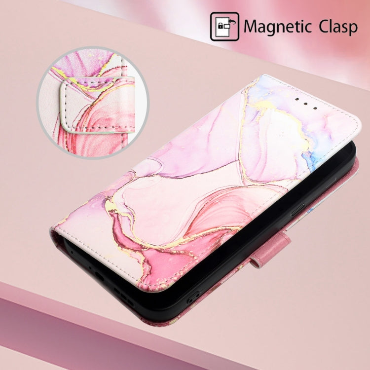 For Tecno Camon 17 Pro PT003 Marble Pattern Flip Leather Phone Case(Rose Gold LS005) by buy2fix