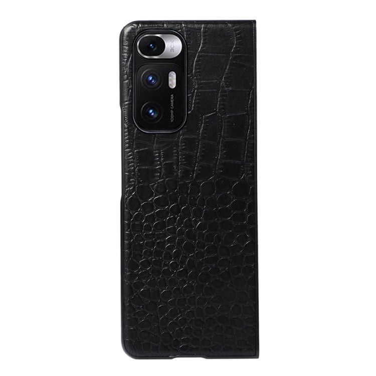 For Xiaomi Mi Mix Fold Crocodile Top Layer Cowhide Leather Phone Case(Black) - Xiaomi Cases by buy2fix | Online Shopping UK | buy2fix