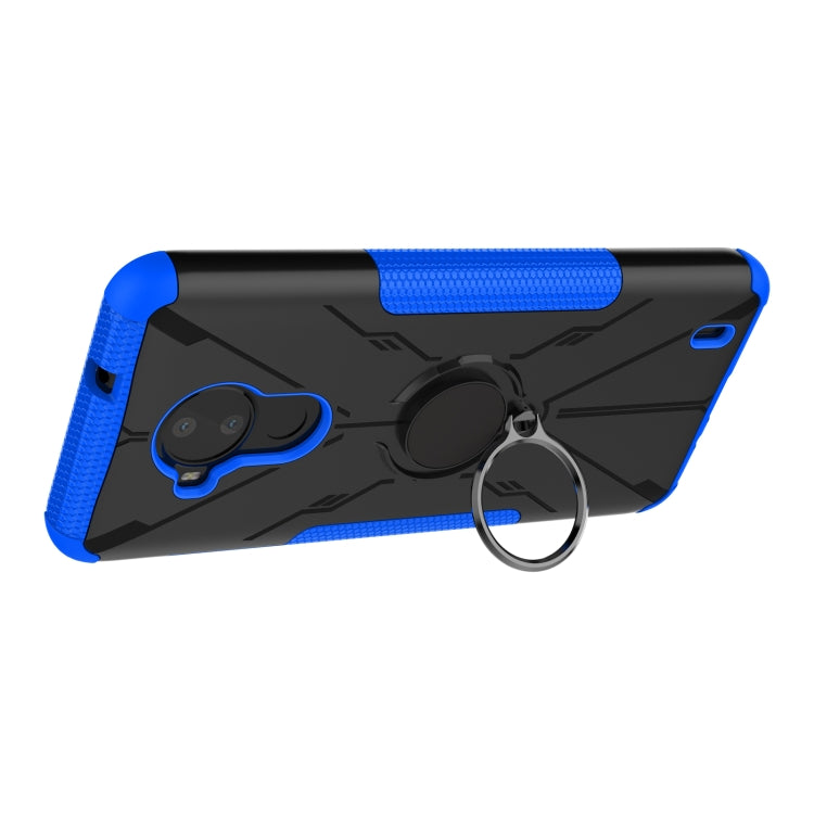 For Nokia C30 Armor Bear Shockproof PC + TPU Phone Protective Case with Ring Holder(Blue) - Nokia Cases by buy2fix | Online Shopping UK | buy2fix