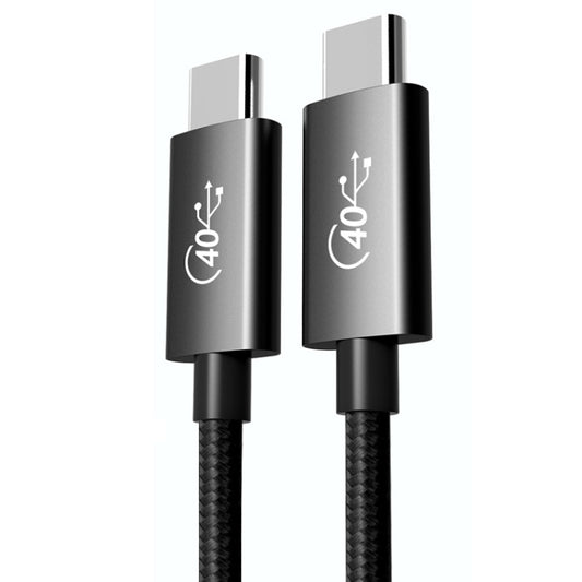 PD 100W USB-C / Type-C to USB-C / Type-C Compatible Thunderbolt 4 Full-function Data Cable, Cable Length:0.5m(Black Mesh) by buy2fix