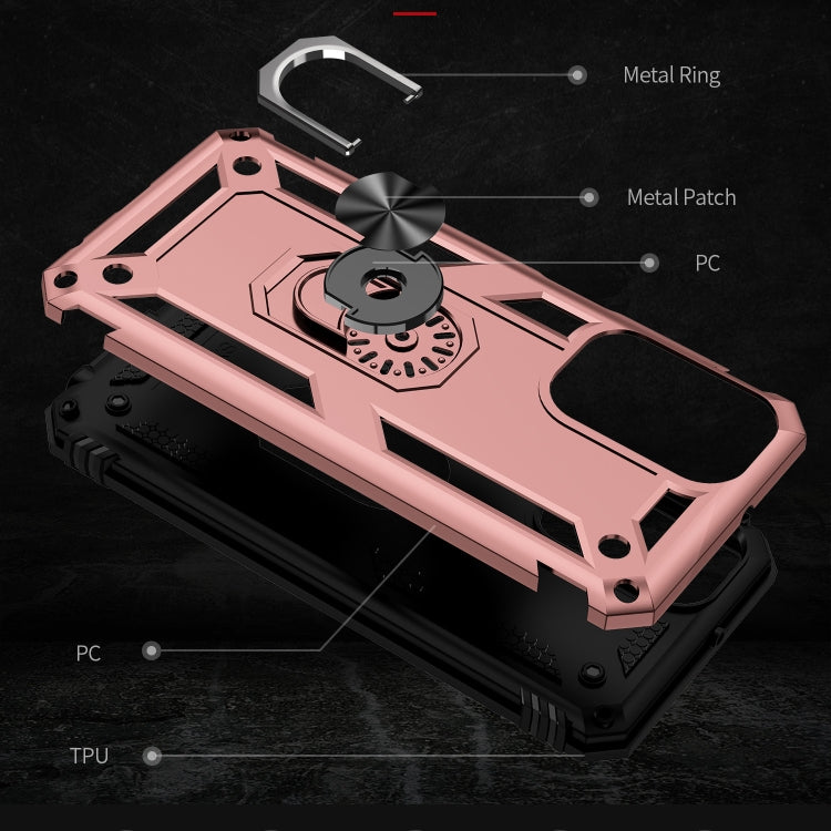 For Samsung Galaxy A23 Shockproof TPU + PC Phone Case with Holder(Rose Gold) - Galaxy Phone Cases by buy2fix | Online Shopping UK | buy2fix