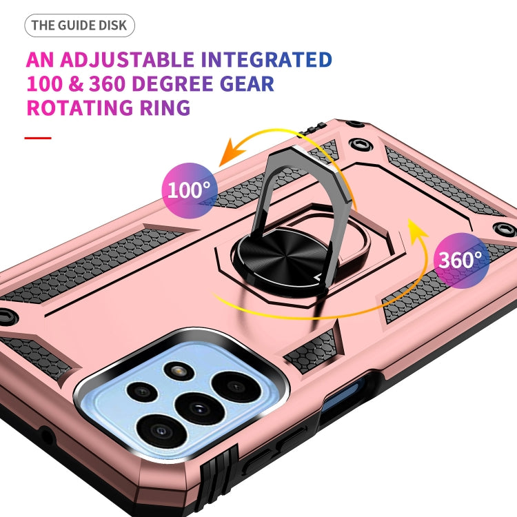 For Samsung Galaxy A23 Shockproof TPU + PC Phone Case with Holder(Rose Gold) - Galaxy Phone Cases by buy2fix | Online Shopping UK | buy2fix