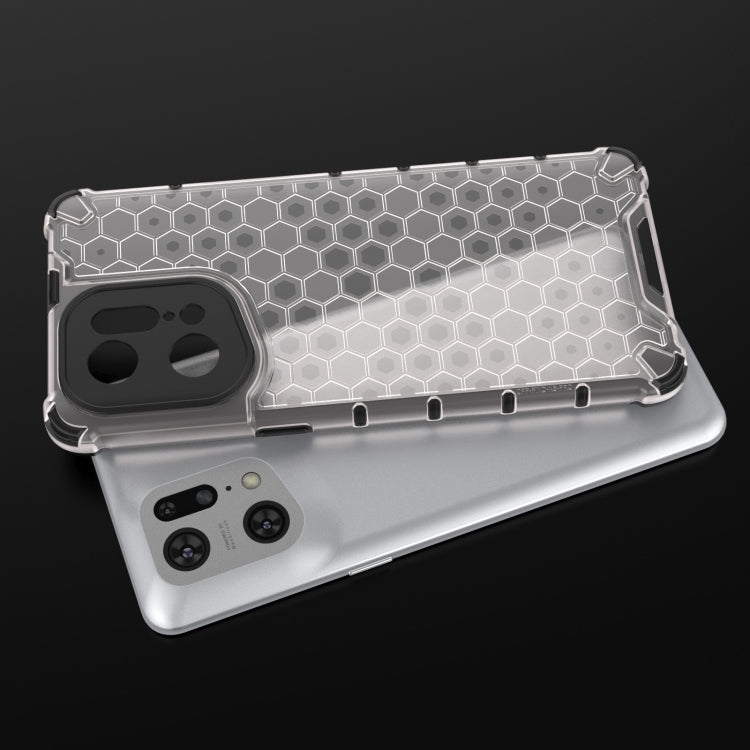 For OPPO Find X5 Pro Shockproof Honeycomb PC + TPU Phone Case(Blue) - OPPO Cases by buy2fix | Online Shopping UK | buy2fix
