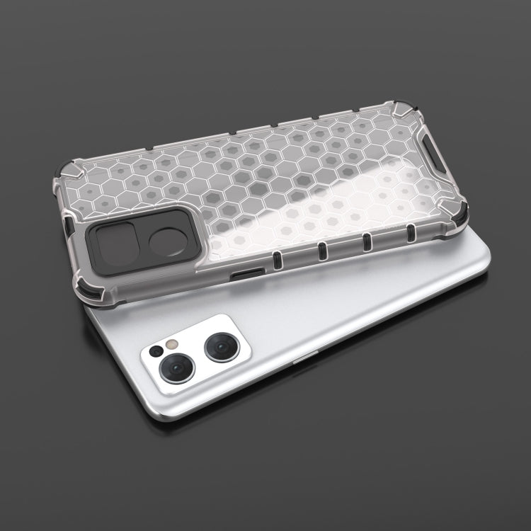 For OPPO Reno7 5G Global / Find X5 Lite Shockproof Honeycomb PC + TPU Phone Case(White) - OPPO Cases by buy2fix | Online Shopping UK | buy2fix