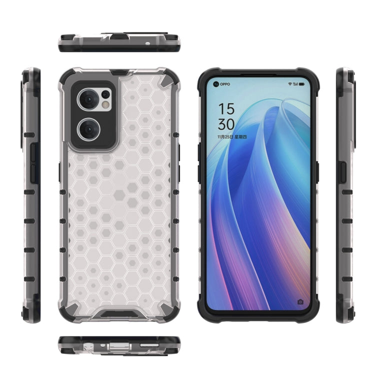 For OPPO Reno7 5G Global / Find X5 Lite Shockproof Honeycomb PC + TPU Phone Case(White) - OPPO Cases by buy2fix | Online Shopping UK | buy2fix