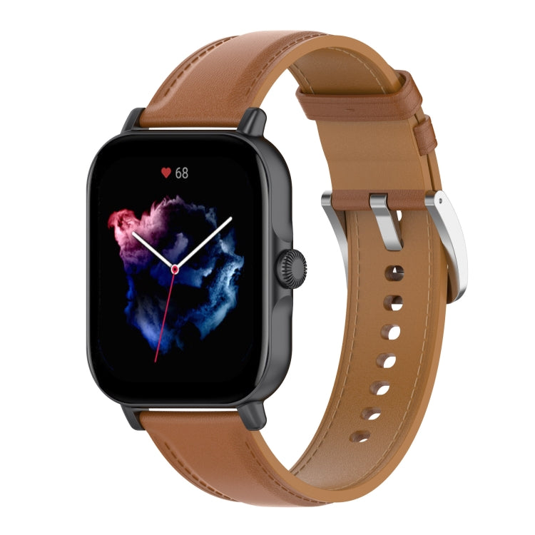 20mm Universal Genuine Leather Watch Band(Light Brown) - 20mm Bands by buy2fix | Online Shopping UK | buy2fix