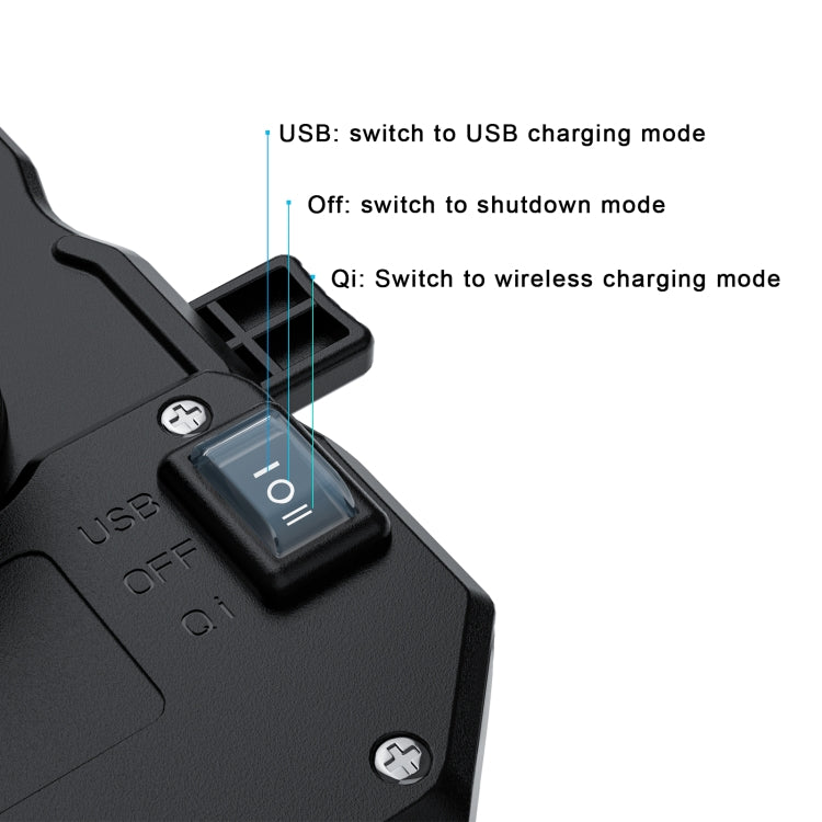 WUPP CS-1288A1 Wireless Charging + Wired Charging One-button Retractable Mobile Phone Stand(Black) - Holder by WUPP | Online Shopping UK | buy2fix
