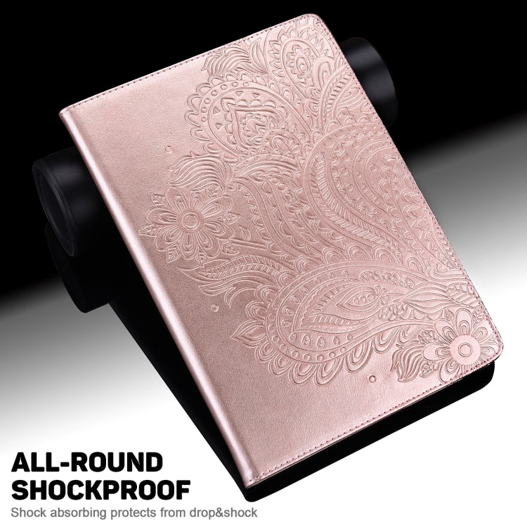 Peacock Embossed Pattern TPU + PU Leather Smart Tablet Case with Sleep / Wake-up For iPad 5 / 6 / 7 / 8 2017(Rose Gold) - More iPad Cases by buy2fix | Online Shopping UK | buy2fix